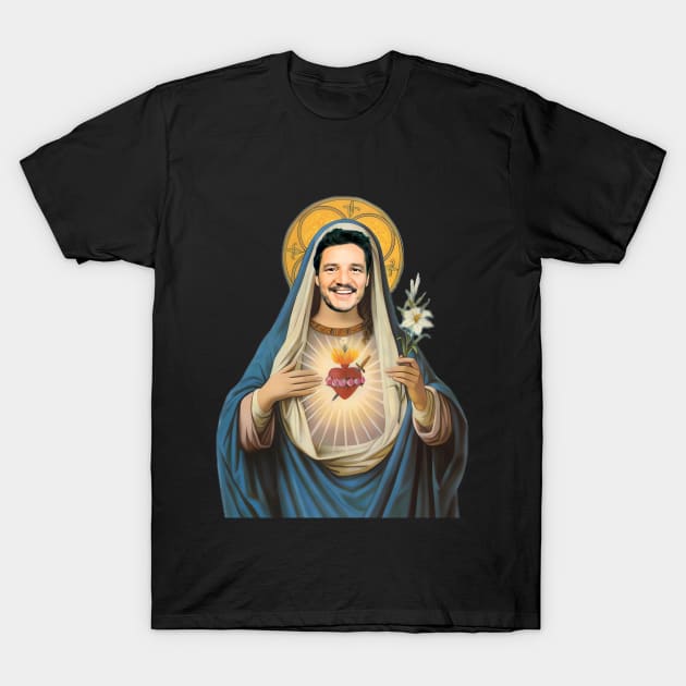 Pedro Pascal sacred heart T-Shirt by chicledechoclo